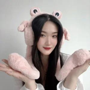 팔딱 개구리 움직이는 귀마개 이어머프 방한귀도리 가정용품 생필품