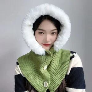 부클 니트 후드 넥워머 페이스후드워머 여성넥워머 가정용품 생필품