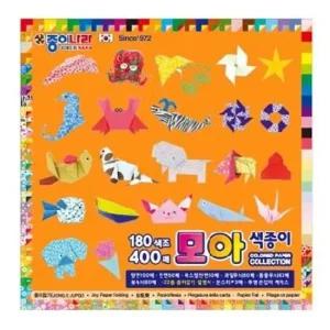 400매 180색조 모아색종이 150x150mm 종이나라 그리기 스케치 접기