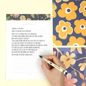 핑크풋 꽃길 패드 편지지 편선지 편지 편선지 패드편지지 패드편선지 편지지세트 편지봉투