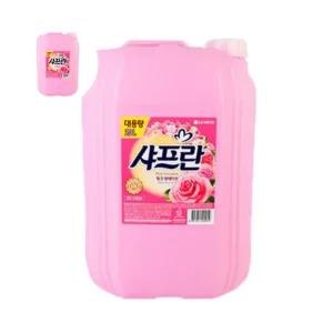 (제스트)핑크 섬유유연제 샤프란 20L 업소용 대용량 기관 말통