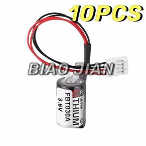 10 x  새 날짜 제품 FBT030A 1/2AA ER3V 3.6V 리튬 PLC 배터리(커넥터 포함)