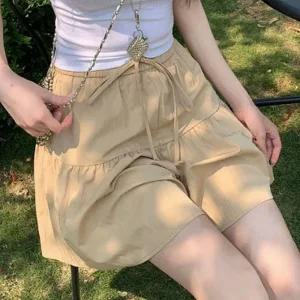 [오노마] ONM 여성 여름 플레어 스커트 치마바지 밴딩 반바지