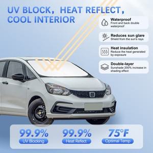 Honda FIT Jazz HR-V Sunshade Sun Visor Protector 블록 UV 광선 여름 자동차 액세서리 용 앞 유리 차양