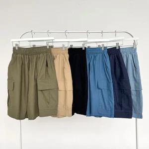 [오노마] ONM 캐주얼 반바지 허리밴딩 카고 버뮤다팬츠