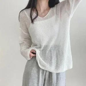 [오노마] ONM 솜사탕 여리핏 브이넥니트