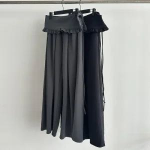 여자 프릴 미니 랩스커트 레이어드 맥시 와이드 바지