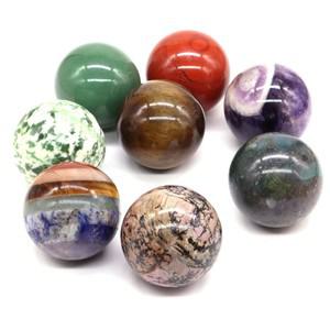 40MM 보석 구 치유 크리스탈 홈 인테리어 호환 Reiki Wicca 천연석 공 미네랄 광택 마사지 글로브 수집