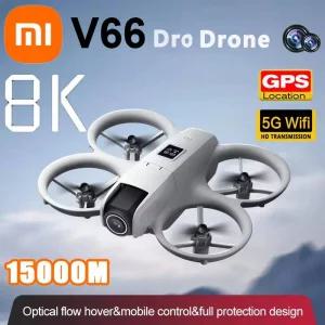 드론액세서리 Xiaomi V66 미니 RC 공중 드론 8K Professinal 광각 HD 카메라 접이식 장애물 회피 헬리콥터