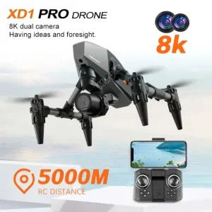 드론 XD1 전문가용 8K 듀얼 카메라 5G GPS 와이파이 고도 유지4 면 장애물 회피 RC 미니 헬리콥터소년