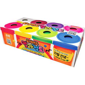 도너랜드 칼라점토 8색 55g 지능개발 클레이 점토놀이