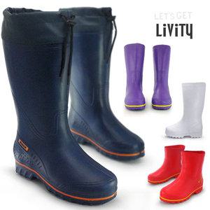 [250~290mm] LIVITY 남성용 카프형 초경량 AIR 방수 장화 레인부츠 작업화 텃밭장화 RB419
