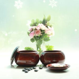 프로바둑 나무바둑통 고급스런 일본식 바둑통 바둑알