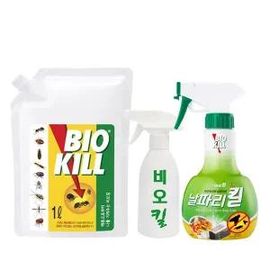 동성제약 살충제 비오킬 리필용 파우치 1L+비오킬(날파리킬) 370ml /분무기