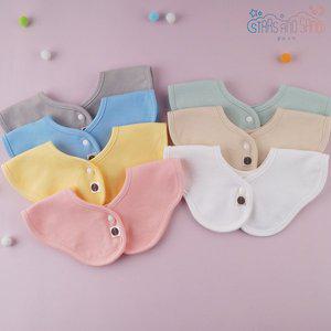[별과모래]아기 순면 롤링 침턱받이 유아 신생아 턱받이 침받이 베이비빕