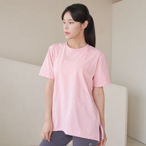 메르아 여자 여성 숏슬리브 요가 필라테스 에어링 커버업 루즈핏 반팔 티셔츠