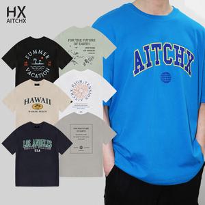 HX 반팔티 M~4XL 오버핏 박스핏 티셔츠 빅사이즈 남자 남성 반팔