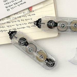 일정문구 심플라이프2컬러수정테이프 미색 종이 크림색 노란종이