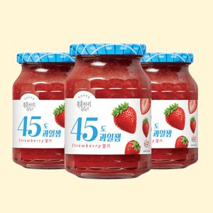 복음자리 45도 딸기잼 350gX3개 미니잼 저당잼 디저트 신선한 달콤한