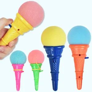 스펀지 아이스콘 펀치 팡팡 아이스크림 줄 끈달린 소프트 촉감 공 소형 중형 말랑 장난감