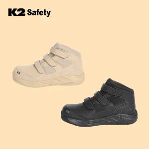 케이투 찍찍이 6인치 가죽 안전화 K2-117 베이지 발편한 사막화