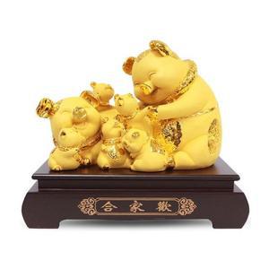 [XB83LJN6]사라코 황금 복돼지 7가족 중 23cm x 15cm x