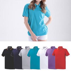 여성 꾸안꾸 카라 2선 반팔 카라티 S∼2XL