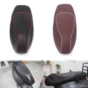 Pokhaomin 블랙 레드 안장 가죽 시트 커버 베스파 GTS300 GTS 125 150 250 300