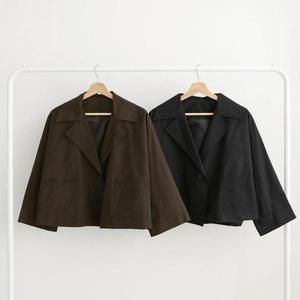 [기타]여자 브이넥 카라 오버핏 크롭 캐주얼 가을 자켓