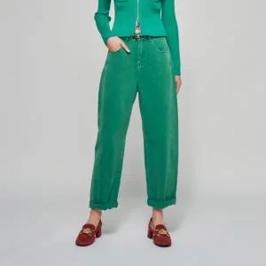 [제시뉴욕] 23fw 칼라풀 배기 코튼 팬츠 (AD85NSPC6360-그린,바이올렛,카키)