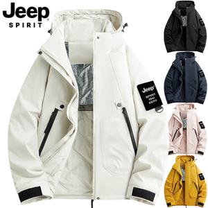 지프 JEEP SPIRIT 그래핀 발열 후드패딩 캠핑점퍼 방수 아웃도어 온도기능패딩 JP96860