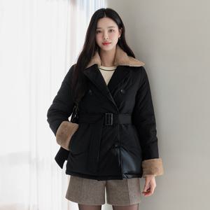 [시크라인] (~XL까지) 토브 퍼 카라 하프 패딩 코트 겨울 오피스룩 데일리룩 연말룩 모임룩 파티룩 빅사이즈