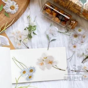 핫딜판다 다이어리 꾸미기 꽃 스티커 엽서카드꾸미기