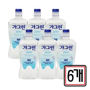 구강청결제 가그린 제로 1200ml x 6개 입냄세제거제 가글액 구취제거제 마우스워시