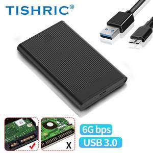 TISHRIC 하드 드라이브 인클로저 Sata-Usb 3.0/Type C 외부 HD 케이스 2.5인치 SSD 하드디스크 인클로저/하