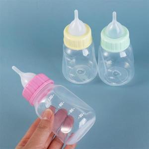 체중계 실리콘 새끼 고양이 젖꼭지 병 먹이 공급기 애완 동물 우유 방지 가정용 120ml 1 개