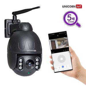 [유니콘]IoT 500만화소 5배광학줌 실외형CCTV 무선 보안 IP카메라 실외 TCAM-M5