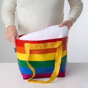 이케아 스토르스톰마 무지개 멀티 컬러 가방 타포린백 13L