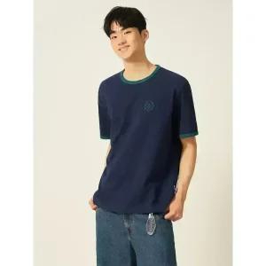 [빈폴] [빈폴]헤리티지 클럽 배색 라운드 티셔츠 네이비 (BC5442C95R) (BC5442C95R)