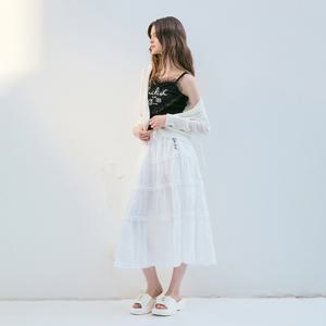 [BLUE LABEL] 레이스 셔링 롱 스커트 ER2OSK09