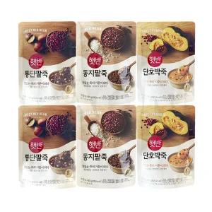 햇반 통단팥죽 420g 2개 + 동지팥죽 420g 2개 + 단호박죽 420g 2개 (6개)