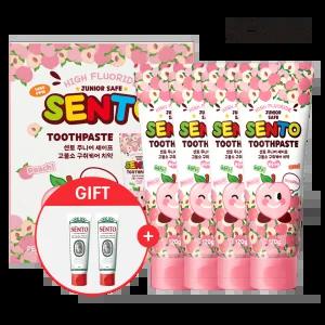센.토 주니어 세이프 구.취케어 치약 복숭아향 120g 4개 +구취케어2개