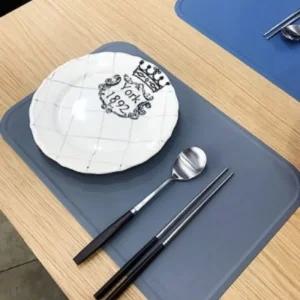 plato 실리콘 테이블매트/메트/깔개/받침/그릇/개인/식사/논슬립/미끄럼/방지/그릇용/식사용/식탁용/식탁