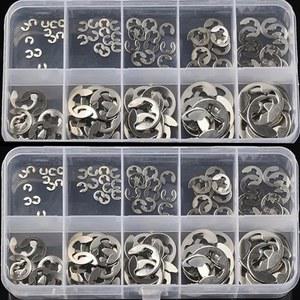 스테인레스 스틸 E 클립 링 스냅 고정 서클립 키트 타입 와셔 모음 120 개 1.5MM 2MM 3MM 4MM 5MM 6MM 7MM 8MM 9MM 10MM