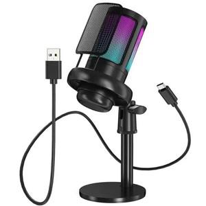 PC 스트리밍 용  USB 스튜디오 마이크 You튜브 비디오 노래 녹음 PS4 RGB Anti- Microfone