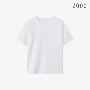 주크 ZOOC 로고자수 기본 반팔 티셔츠 WH_V252MSM935