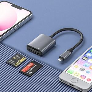 iPhone용 USB C 메모리 스틱 프로 듀오 어댑터 Lightning Type-c 장치용 MS/SD 카드 리더기 SD/SDHC/MS를