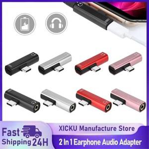 2in 1 USB C ~ 3.5 MM 잭 이어폰 오디오 어댑터 충전 변환기 3.0 Type OTG for MacboPro는 Sumsang를 지원