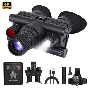 Z9157 4K UHD 40MP 헤드 장착형 전술 망원경 고글 8X 줌 600M 적외선 야간 투시경 쌍 사냥 트레일 카메라