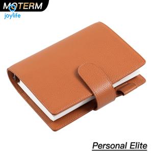 Moterm Elite Personal A6 루스리프 노트 - 고급스러운 리치 가죽 무산성 종이 얼룩 방지 바인딩 느낌